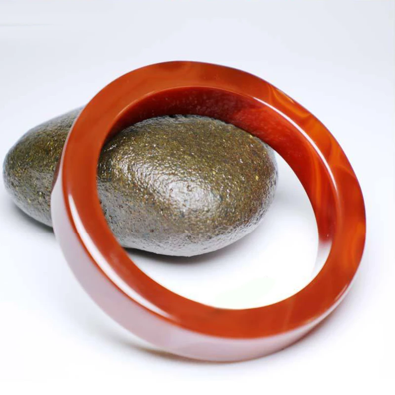 Эксклюзивный дизайн агат ретро-безопасный браслет с толстым красным квадратным