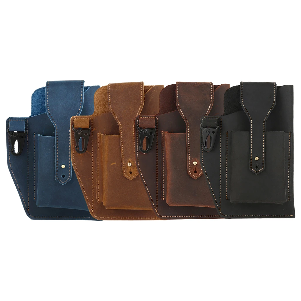 

Waist Pack Men's Casual Bag Travel Purse Waterproof Belt Leather Outdoor Sport Fanny Multifunction Pack Phone Pocket