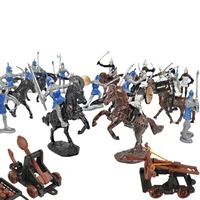 medieval military war colour warriors ancient cavalry battle steed chariot static military figures model children gift