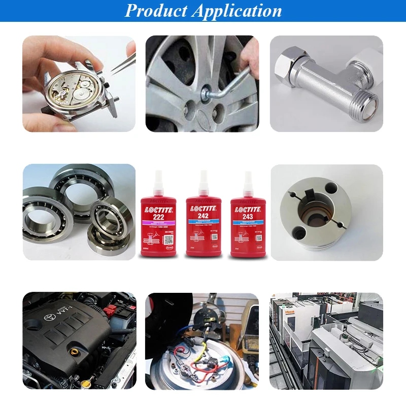 Новый 250 мл клей для запечатывания винтов с резьбой Loctite 222 242 243 262 263 271 272 277