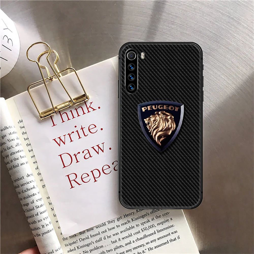 

Car Peugeot Phone Case Cover For Xiaomi Redmi Note 7 7A 8 8T 9 9S 9A 10 K30 Pro Ultra Black Hoesjes Prime Phone