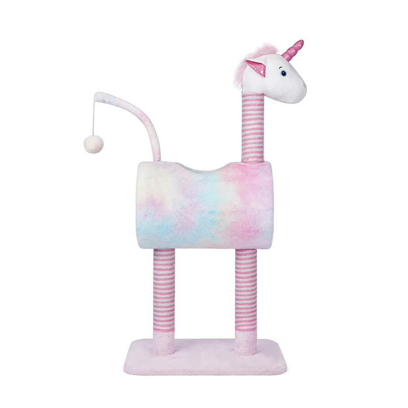 

Unicorn Cat Climbing Frame Cat Litter Cat Tree Integrated Sky Pillar Cat Climbing Frame Multifunctional Cat Rack Toys For Cats