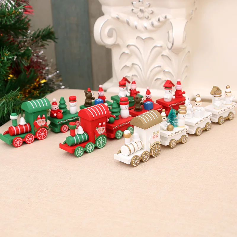 

Рождественское деревянное украшение в виде поезда, Рождественское украшение для дома, подарок Санта-Клауса, Рождественский и новогодний де...