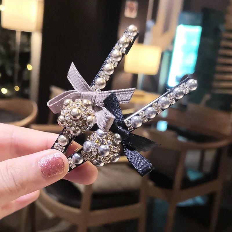 

2020 new pearl bow hairpin headbands for women headbands for girls scrunchies haar accessoires