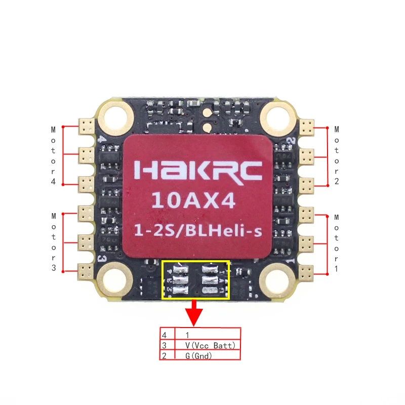 HAKRC 2S 10A 4 в 1 1-2S BLHeli_S/Dshot 600 ESC электронный контроллер скорости 16*16 мм для 90 RC