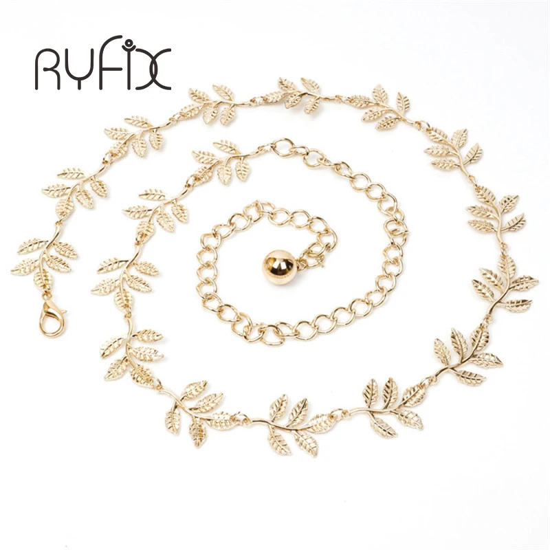 Модные ремни винтажный дизайнерский пояс в виде листьев застежка металлическая