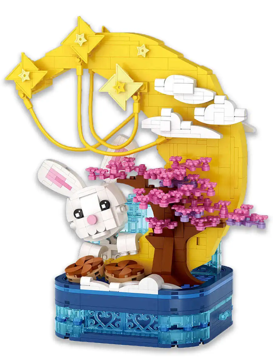 Designer Loz Moonlight rabbit 620 parts No. 1230 Moon ideas Series Mini blocks соединяющиеся block bricks |