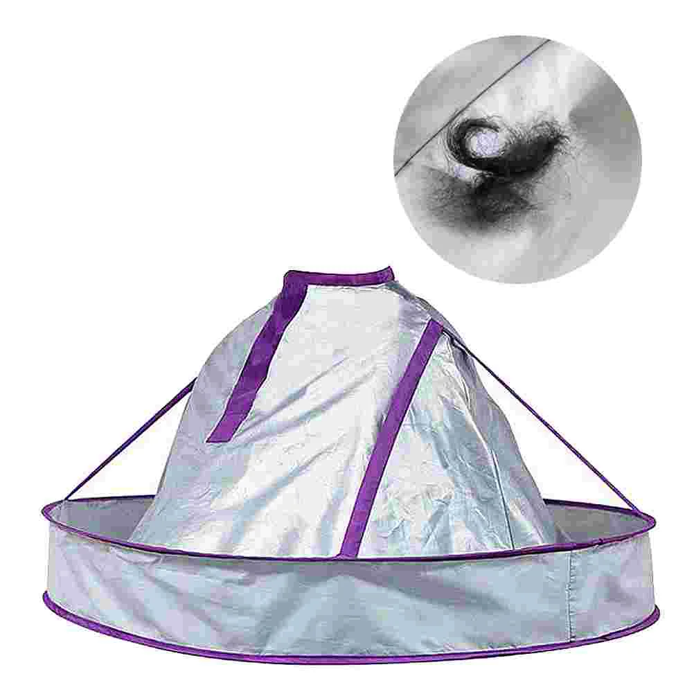 

1pc Adult Hair Cutting Cloak Foldable Waterproof Barber for Salon Barber Cape Hair Styling Accessory (Purple)