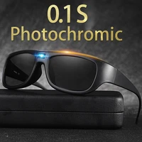 intelligent photochromic sunglasses men 0 1s change color polarized lens uv400 transition glasses womens chameleon sun glassses