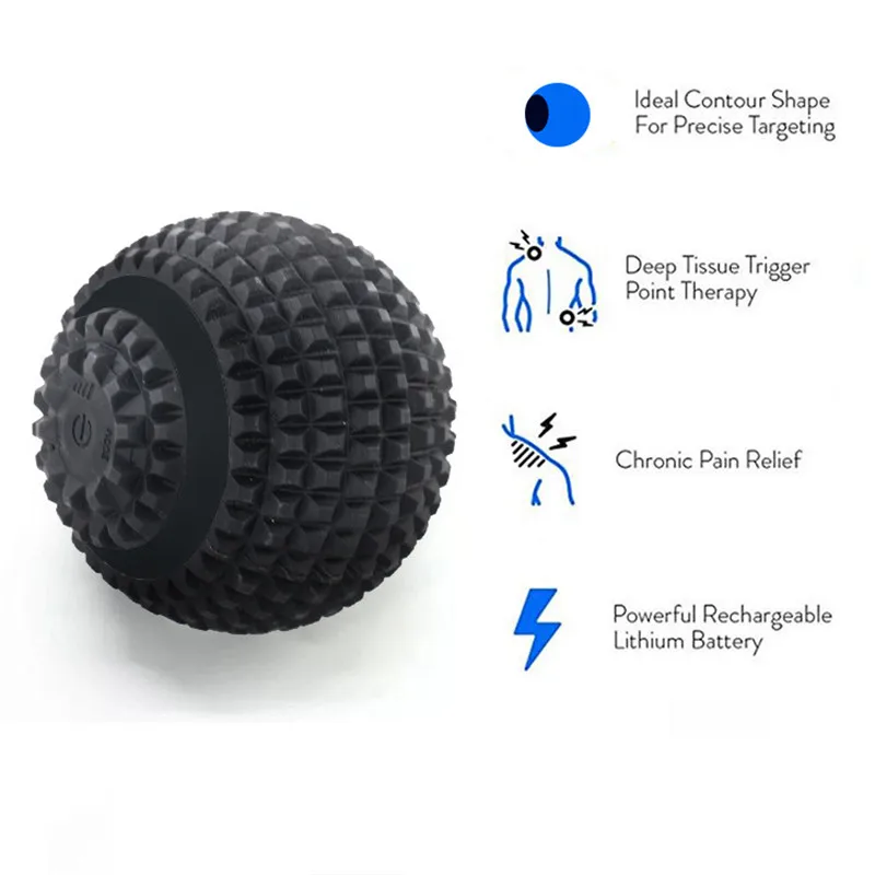 

Electric Massage Ball 4-Speed Vibrating Massage Ball USB Rechargeable Massage Roller Training Yoga Fitness Foam Roller Dropship