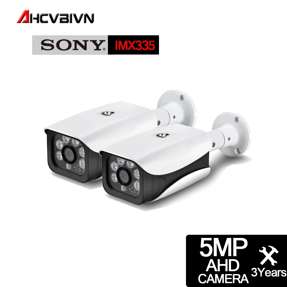 Дистанционный просмотр 5MP AHD CVI TVI аналоговый 4 в 1 металлический корпус Открытый водонепроницаемый ночного видения CCTV камеры безопасности* 2 длинные ИК расстояние