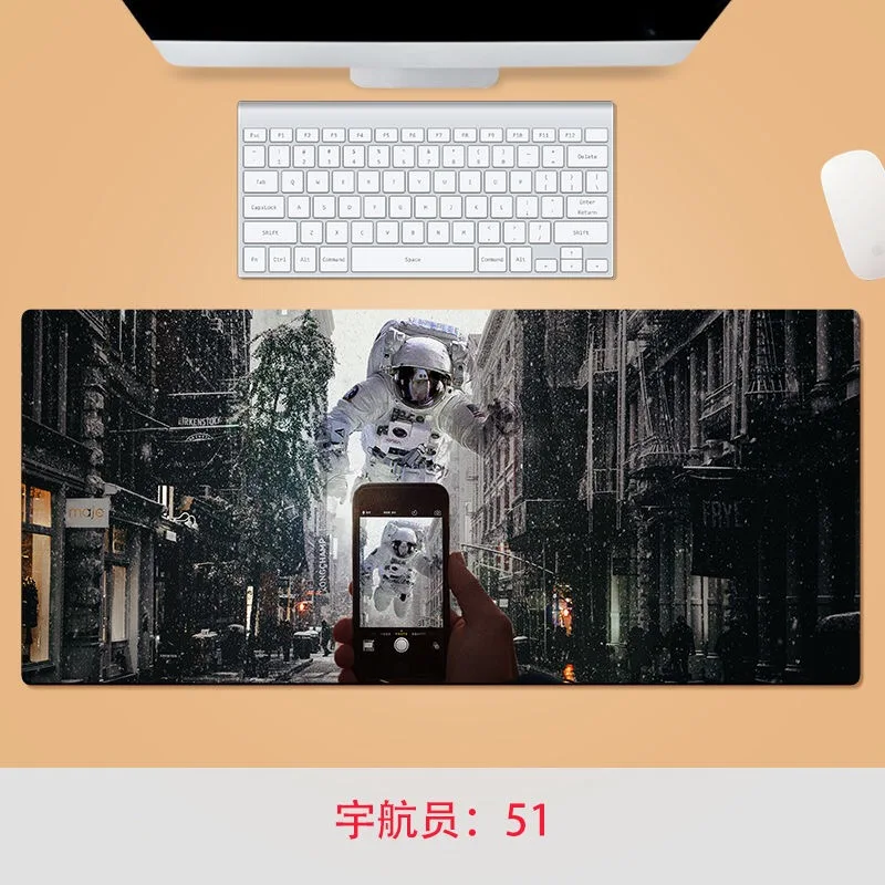 

Anime Astronaut Gaming Writing Desk Mat Gamer Keyboards Mats for Office Home Computer Mouse Pad Personalized Non-slip Mouse Pad