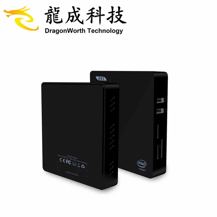 Wifi tv win 10 Мини ПК z83II z8350 2G 32G smart box с спутниковым приемником черная