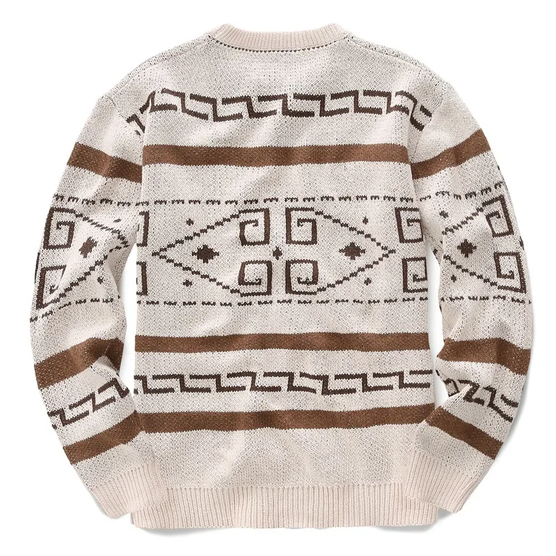 

2021 Autumn Casual Knitted Pullover Sweater Winter Loose O-Neck Streetwear Men Fashion Printed Long Sleeve Sweaters Tops For Men