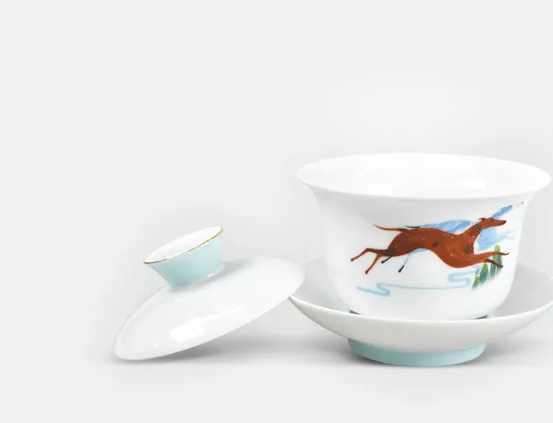 Пиалы для чая TAE tea GaiWan фарфорная чашка для чая Dayi "Wang Shi" чайные принадлежности чайные инструменты чайные наборы 150 мл