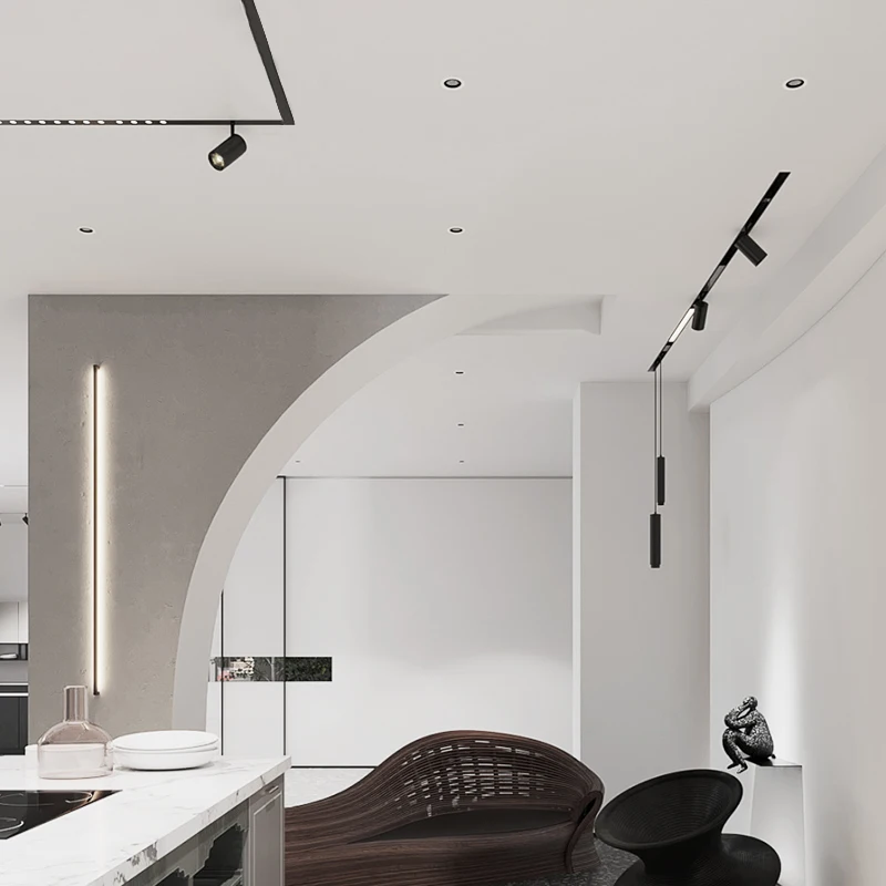 Новинка потолочный Магнитный светильник Трековый держатель алюминиевый