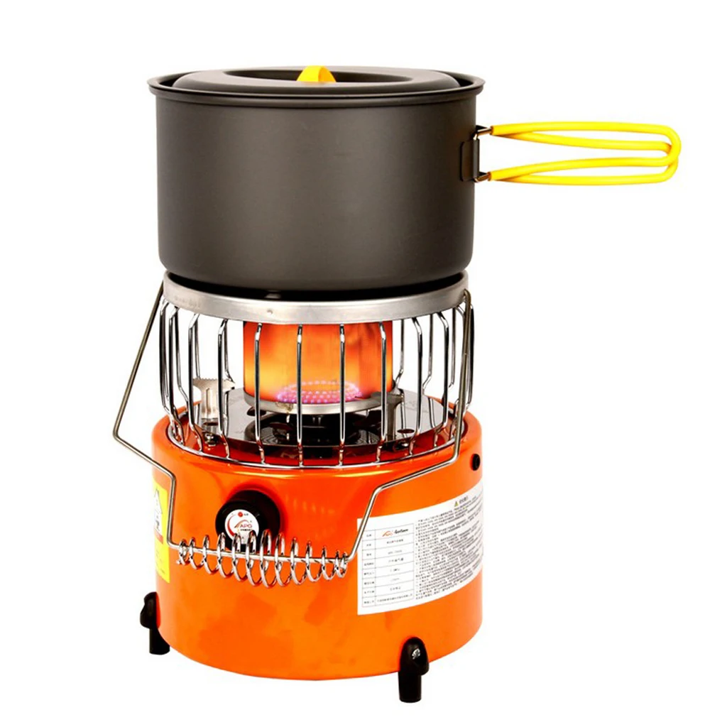 

2 in 1 Portable Outdoor Gas Heating Stove Tent Heater BBQ Picnic Camping Tent Warmer Hiking Grill