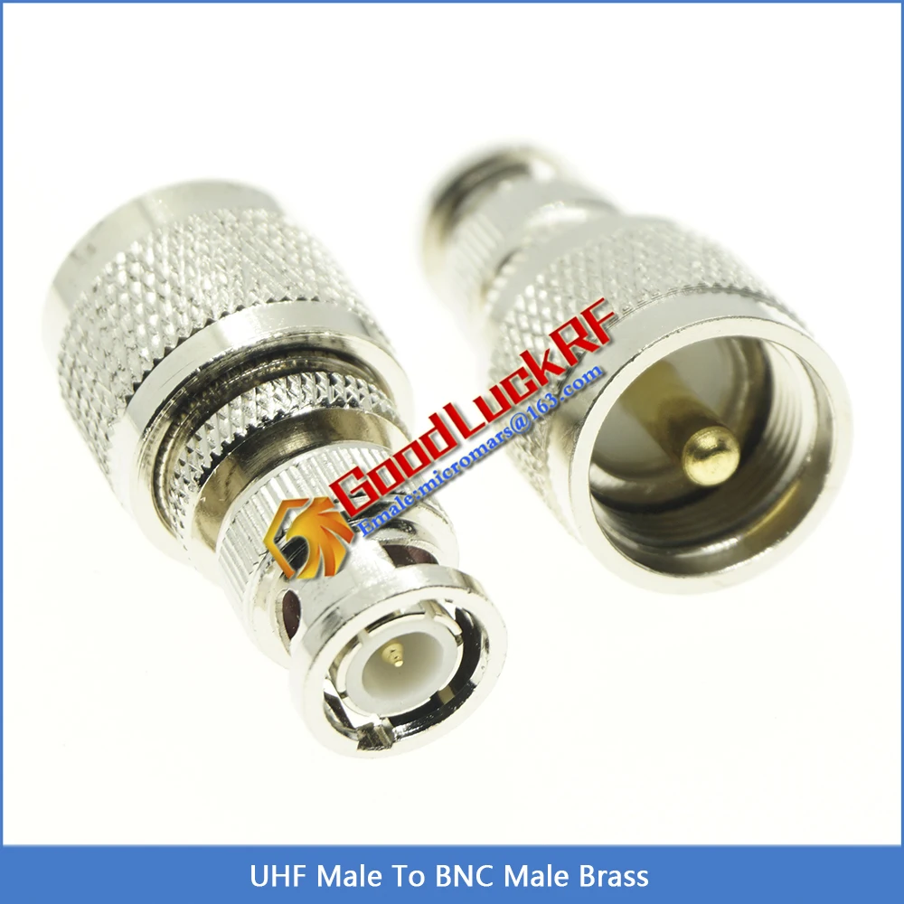 

BNC Q9 To UHF PL259 SO239 Cable Connector Socket BNC Male To UHF Male Jack Nickel Plated Brass Straight Coaxial RF Adapters