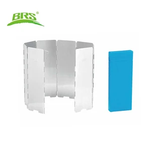 BRS 108 пластины Складная печь лобовое стекло с коробкой, портативная уличная горелка для приготовления пищи, плита из алюминиевого сплава, Ветрозащита