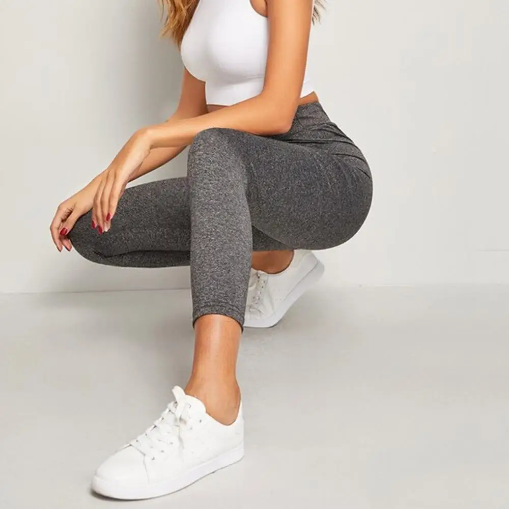 Бесшовные леггинсы с высокой талией эффектом пуш-ап спортивные женские