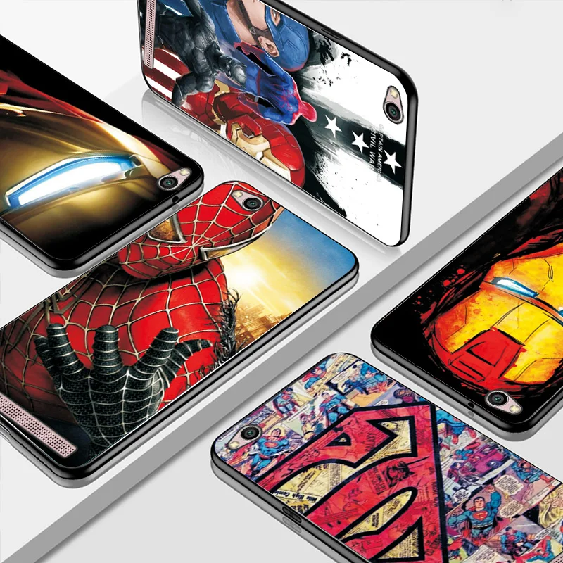 Чехол для Xiaomi Redmi 4A черный чехол из ТПУ 5A 6A 7A 8A Marvel Spiderman Capa Fundas 3S 4X 5 6 7 8 Coque |