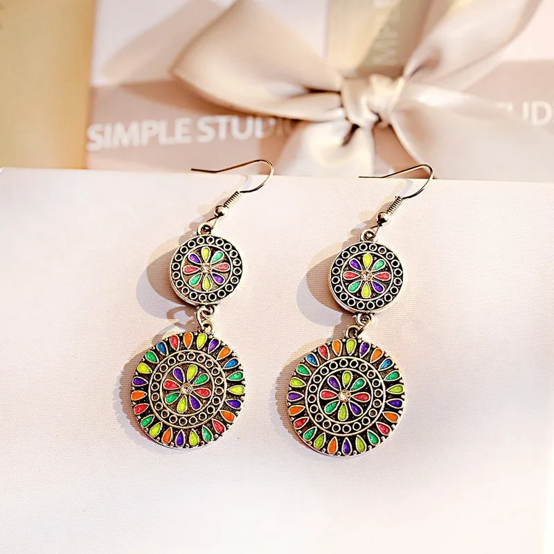 2019 этнические летние Boho круглые серьги для женщин индийские ювелирные изделия