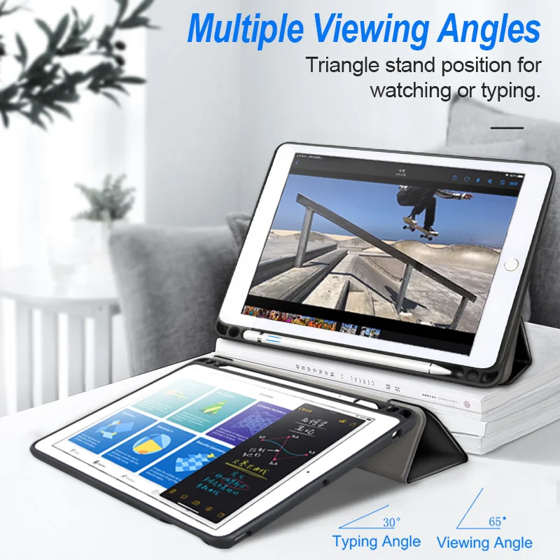 Чехол для 2019 10 2 Apple Ipad A2200 A2197 A2198 чехол 7 с ручкой слот Slme PU + TPU прозрачный |