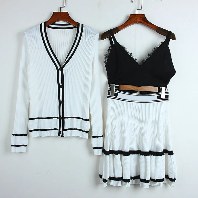 Женский весенний и летний кружевной кардиган на бретельках с v образным вырезом