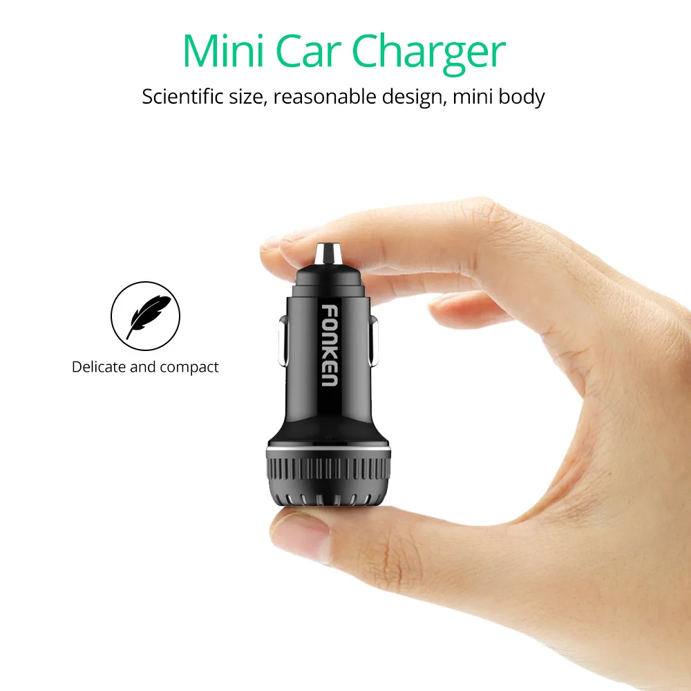 FONKEN USB Автомобильное зарядное устройство с функцией быстрой зарядки 3 0 Для