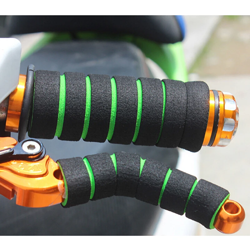 

pcs/Set Universal Grip Comfort Sponge Foam Handle Bar Motorcycle Scooter Bicycle, 2pcs Handlebar Grip Cover + 2pcs Levers Cover
