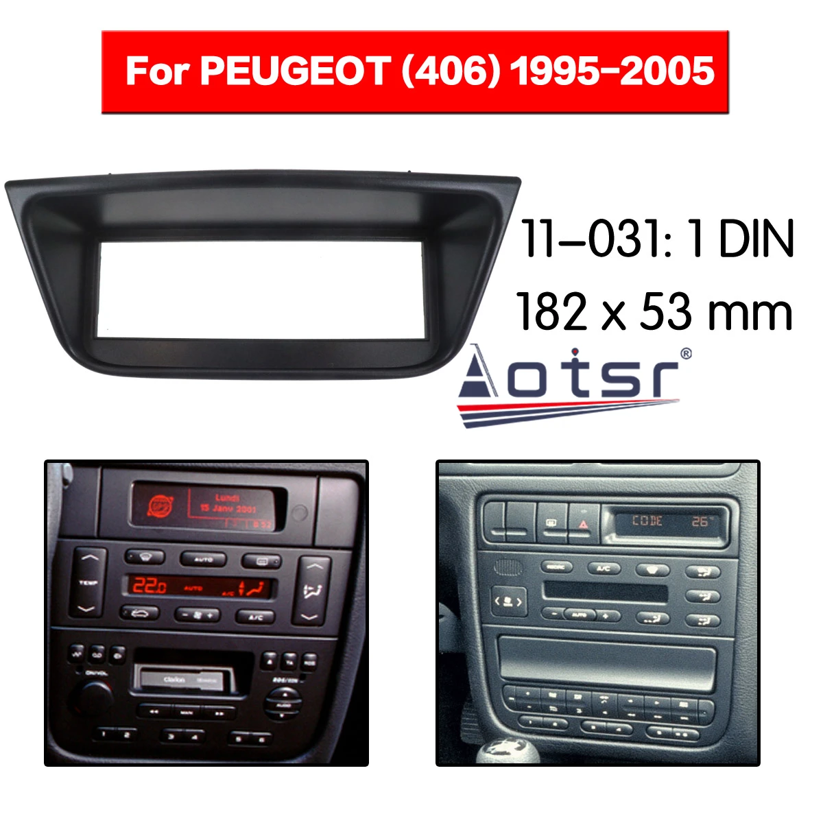 

Car Radio frame Audio Fascia For PEUGEOT (406) 1995 - 2005 Car Stereo Radio Fascia Panel Installation Adapter DVD player Frame