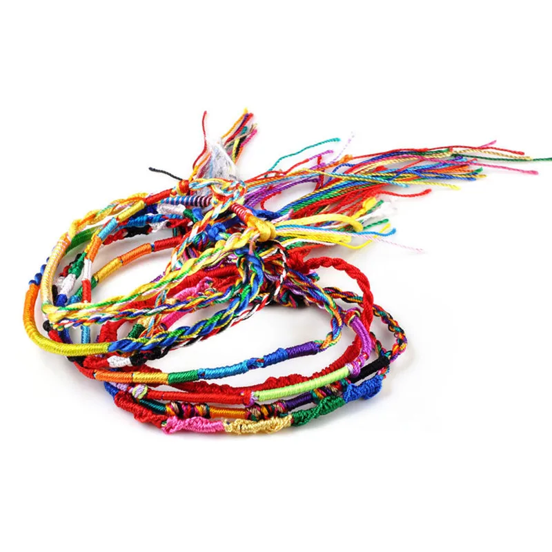 10 шт./лот Набор браслетов ручной работы браслет из плетеной ткани в стиле бохо