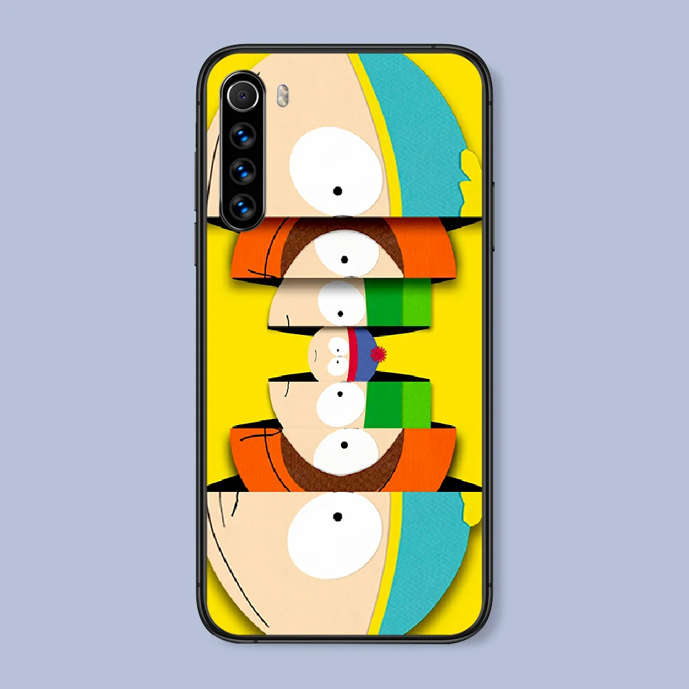 

Funny Park Cartoon Southh Phone Case For Xiaomi Redmi Note 7 8 8T 9 9S 4X 7 7A 9A K30 Pro Ultra black Cover Pretty Hoesjes 3D