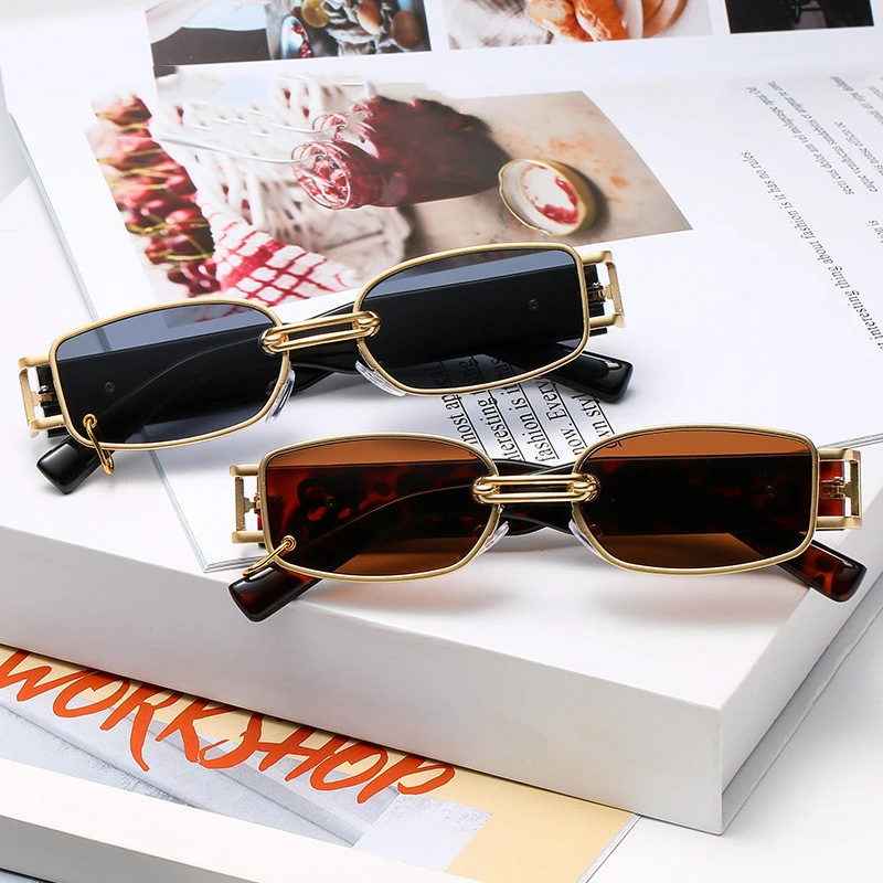 

Neue Sonnenbrille Frauen Retro Kleine Rechteck Randlose Platz Mnner Sonnenbrille Sommer Stil Weibliche Grne g