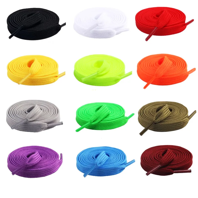 Цветные шнурки для обуви, 1 пара, тканевые шнурки для кроссовок, спортивная обувь, Длинные веревки для шнурков длиной 50 см, 80 см, 100 см, 120 см