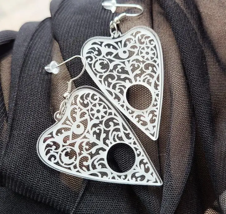 Прозрачные Акриловые глаза ретро-гитара Pick музыка фестиваль Band серьги |