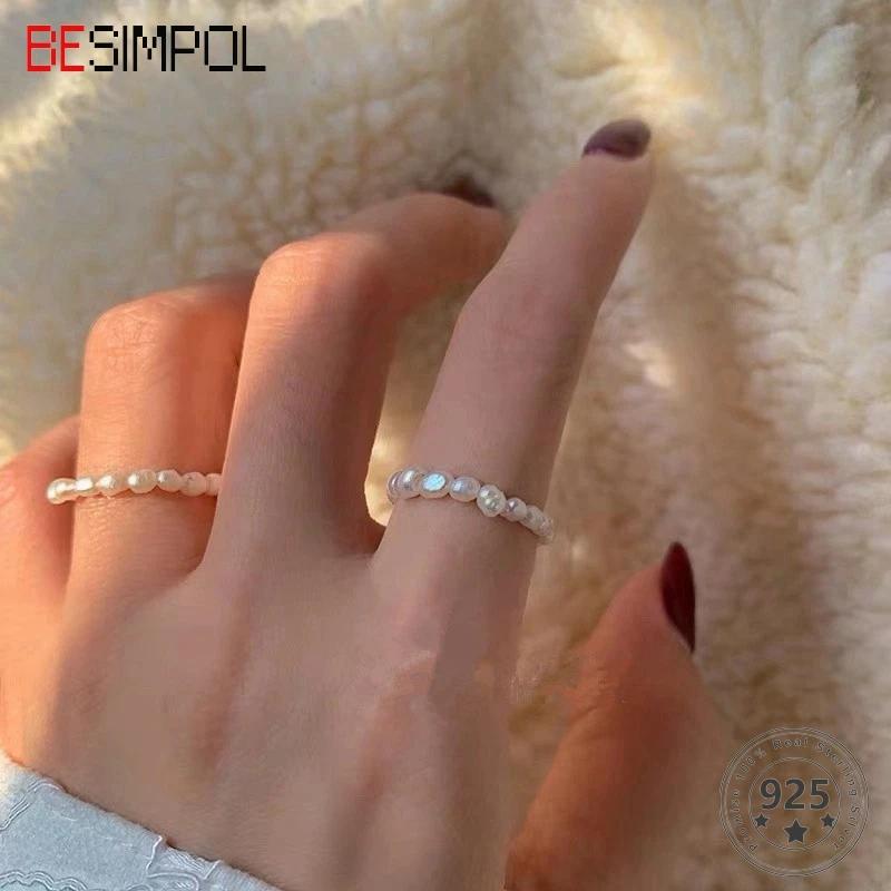 

Винтажные Элегантные кольца для вечерние Besimpol в Корейском стиле для женщин, минималистичные Изящные ювелирные украшения
