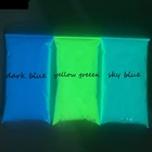 100 г Микс 3 цвета Светящийся порошок Неон фосфор ультратонкий светящийся пигмент для дизайна ногтей пыль светится в темноте, блеск для ногтей