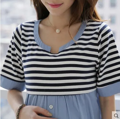 

Breastfeeding Blouses Feeding Cotton Maternity Shirt Pregnancy Tops Nursing Shirts Maternity Clothes for Pregnant Women TP08