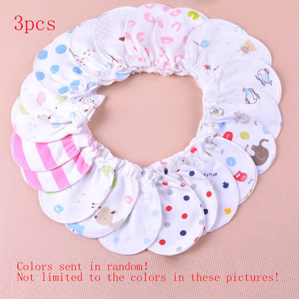 3 Pairs Newborn Baby Mitte Soft Cotton Anti Scratch Mittens Gloves Gift | Детская одежда и обувь