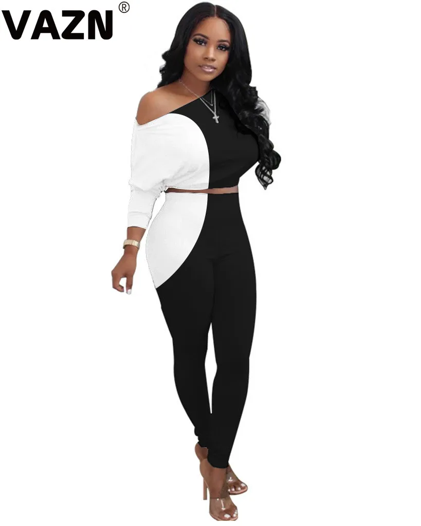 2020 осенние Горячие распродажи черный белый лоскутный Молодежный Повседневный с