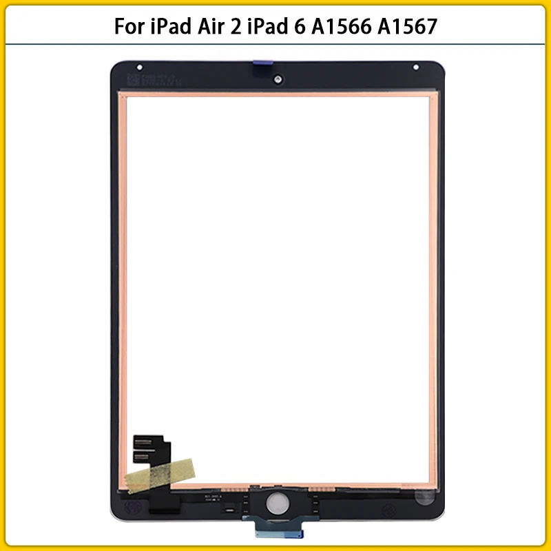 

New 9.7" For iPad Air 2 2nd Gen A1567 A1566 Touch Screen Panel Sensor Digitzer LCD Front Glass For iPad 6 Touchscreen Replace