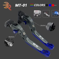 brake clutch levers aluminum adjustable folding extendable motorcycle accessories for yamaha mt01 mt 01 mt 01 2004 2009 2008