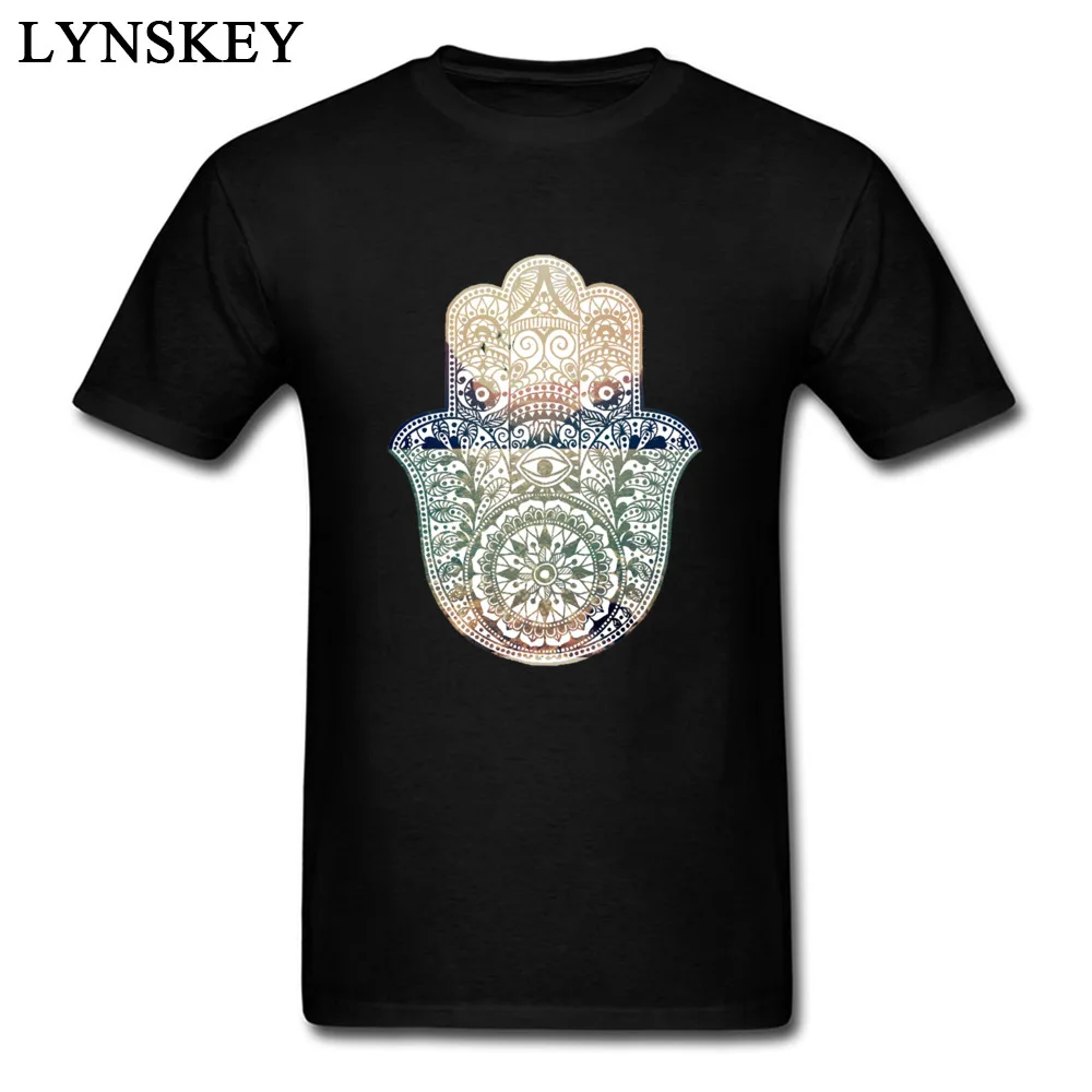 2018 Мужская футболка с принтом руки хамсы уникальный дизайн футболки коротким