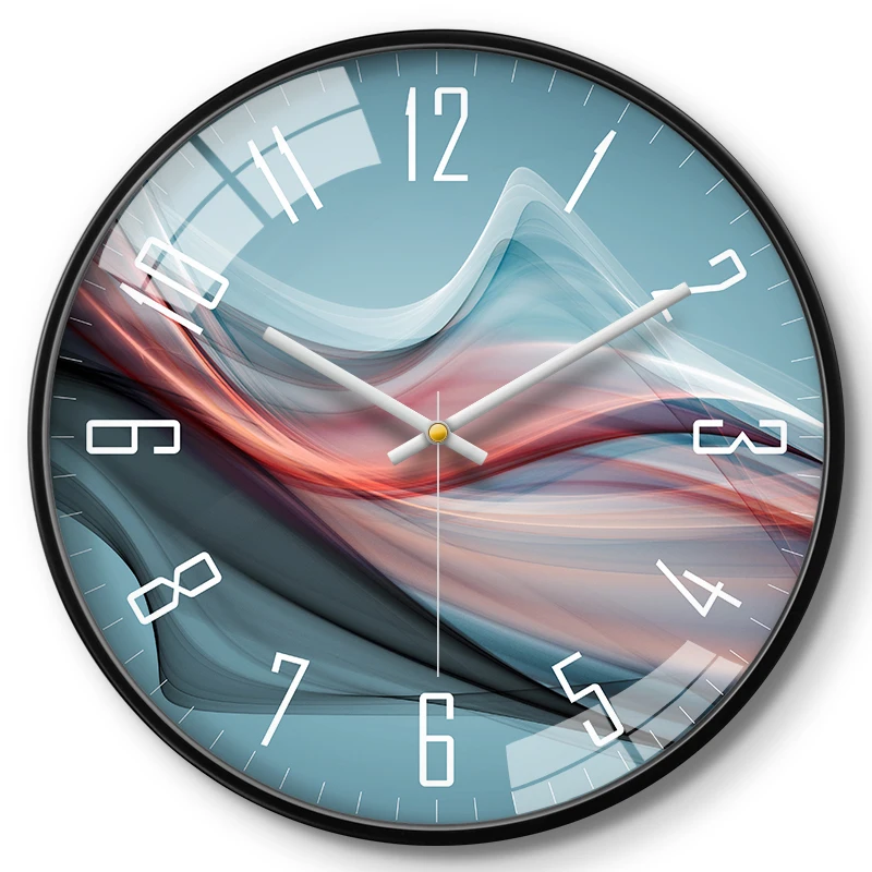 Большие настенные часы креативные бесшумные с механизмом для кухни гостиной