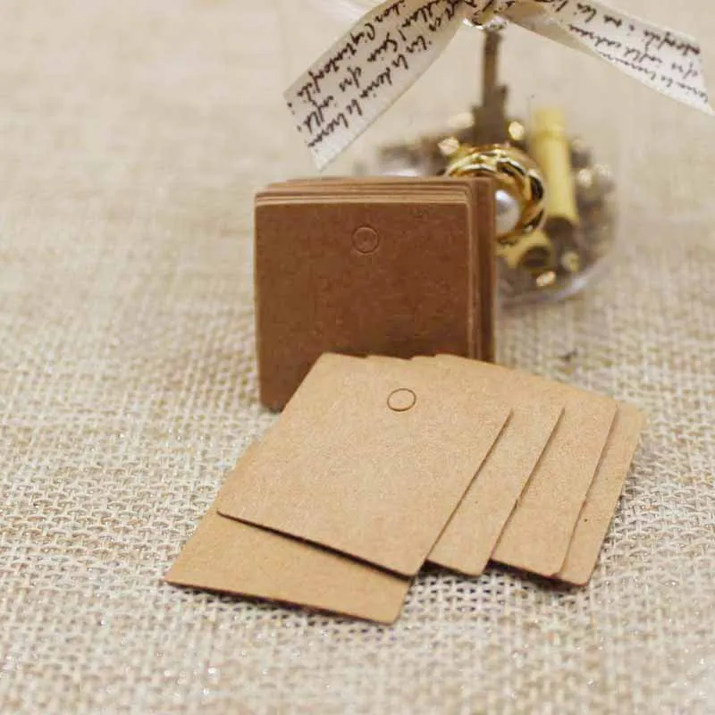 100 шт. 2 5*2 5 см маленький размер квадратная одежда крафт/черная/белая бумага