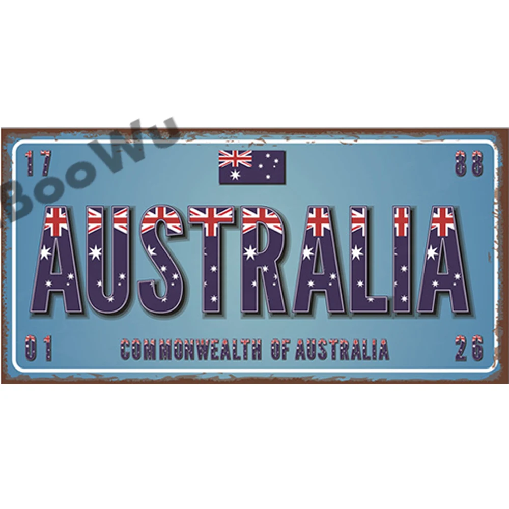 Постер на номерной знак с названием названия стран Азии винтажный домашний декор