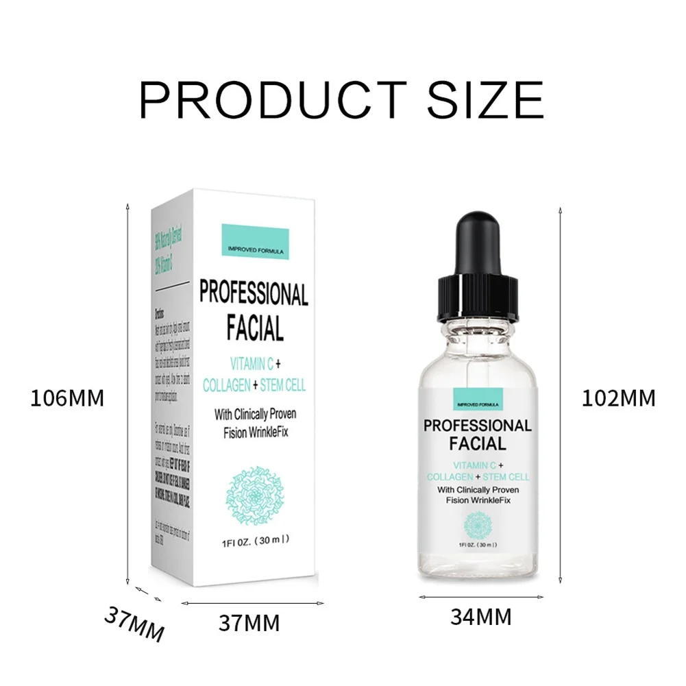 

30ml Relieve The Redness Sensitive Skin Care Collagen Brighten Essence Fades Acne Mark Facial SerumVitamin C Face Serum