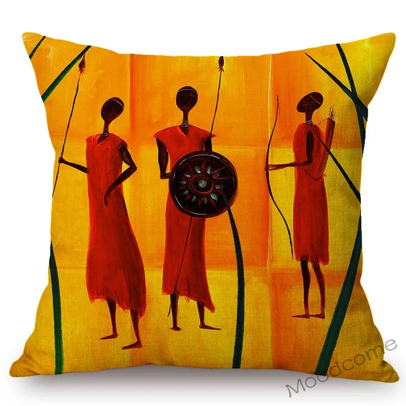 Африканская абстрактная живопись настенное искусство Дикая жизнь Жираф Леопард