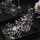 TOPQUEEN свадебная тиара Свадебный волос лоза свадебный головной убор повязка на голову для невесты аксессуары для волос Свадебные украшения для волос HP84